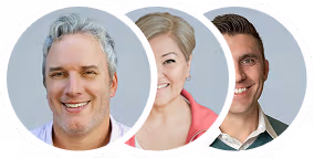 Commerce leaders featuring CEO Travis Hess, CFO Daniel Lentz, and CMO Michelle Suzuki